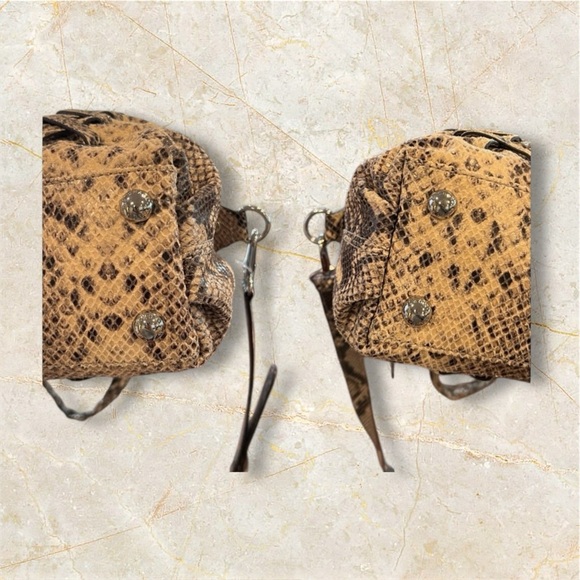 Michael Michael Kors Kenton Python Embossed Leather Large Satchel NWT MSRP $498 - Picture 8 of 15